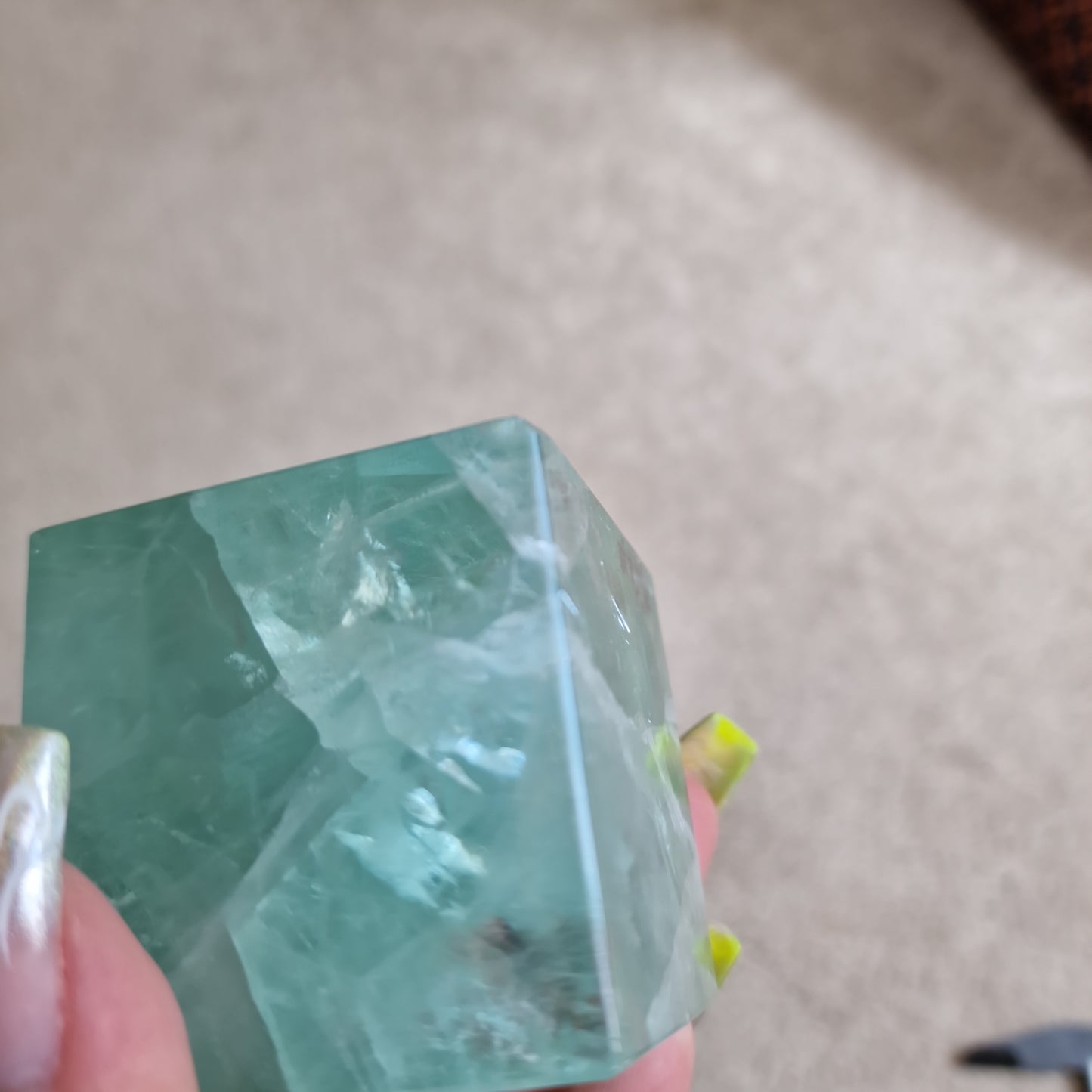 Green Fluorite Cube