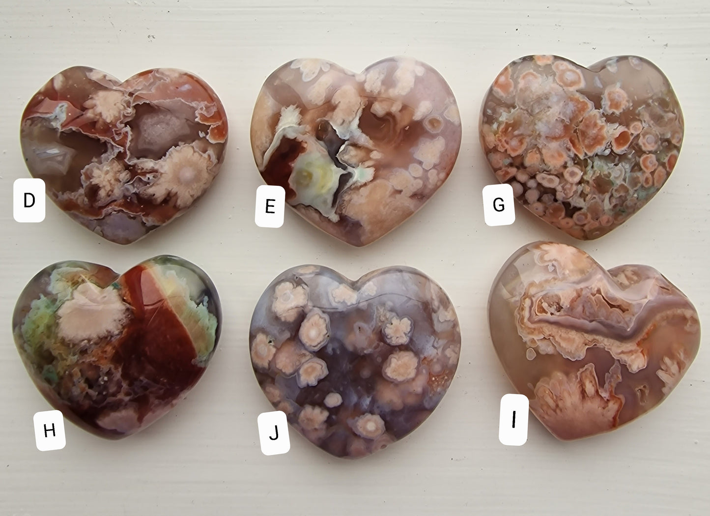 Flower Agate Heart