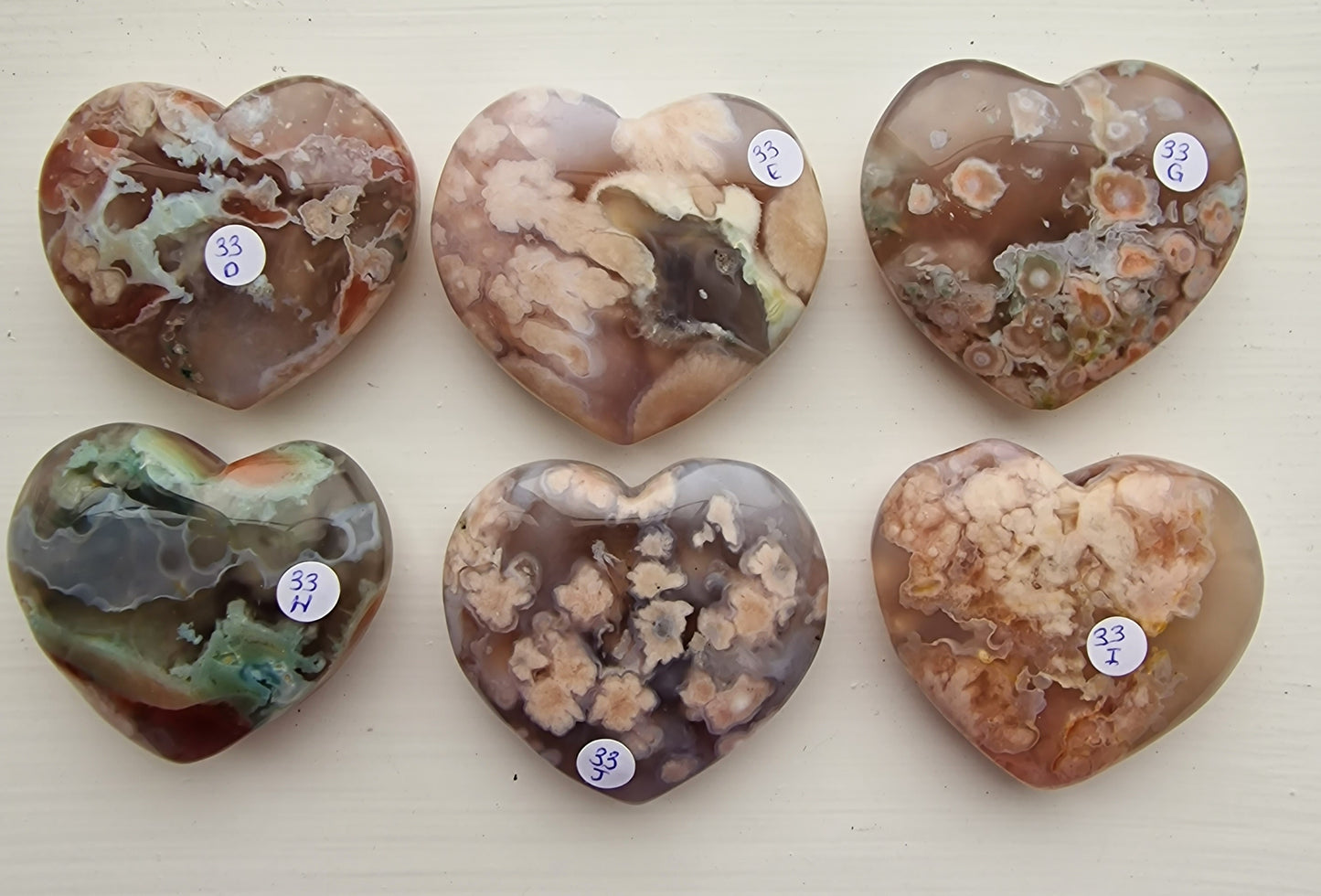 Flower Agate Heart